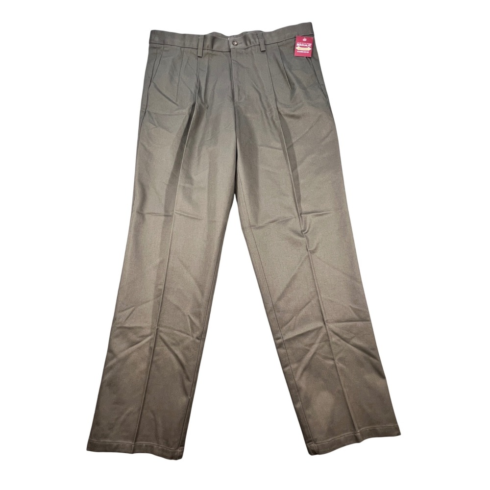 Dockers Gray Khaki Pants Mens 40x34 Pleated Classic Fit Individual Fit NWT